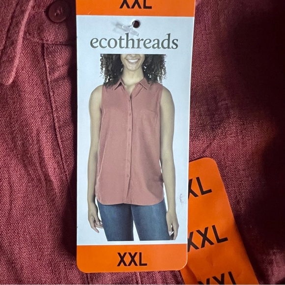 Echothreads Sleeveless Button-up Top - Picture 9 of 9
